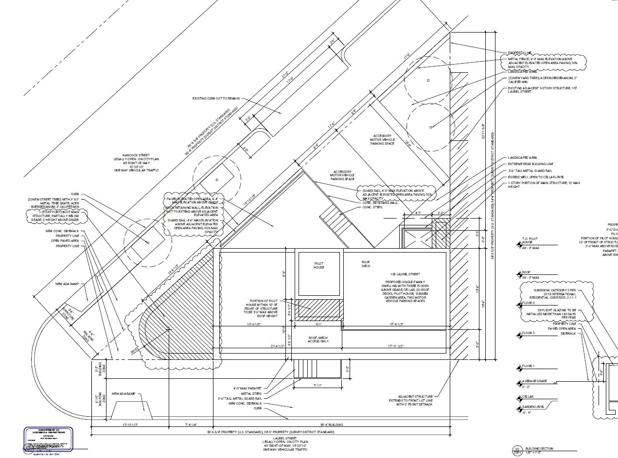 159-63 Laurel Street. Site plan. Credit: Common Practice Design Studio via the City of Philadelphia