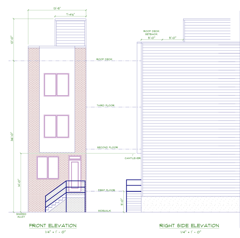 1805 East Oakdale Street Elevations