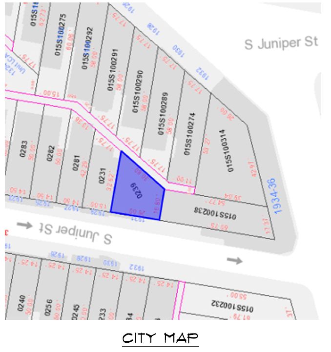1931 South Juniper Street, Philadelphia. Development map. Credit: Here's The Plan, LLC via a zoning permit submitted to the City of Philadelphia.