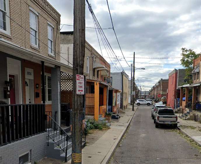 1937 South Hemberger Street. Site conditions prior to redevelopment. Looking south. Credit: Here's The Plan, LLC via the City of Philadelphia