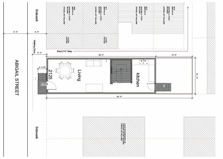 2025 Abigail Street. Site plan. Credit: E Consulting LLC via the City of Philadelphia