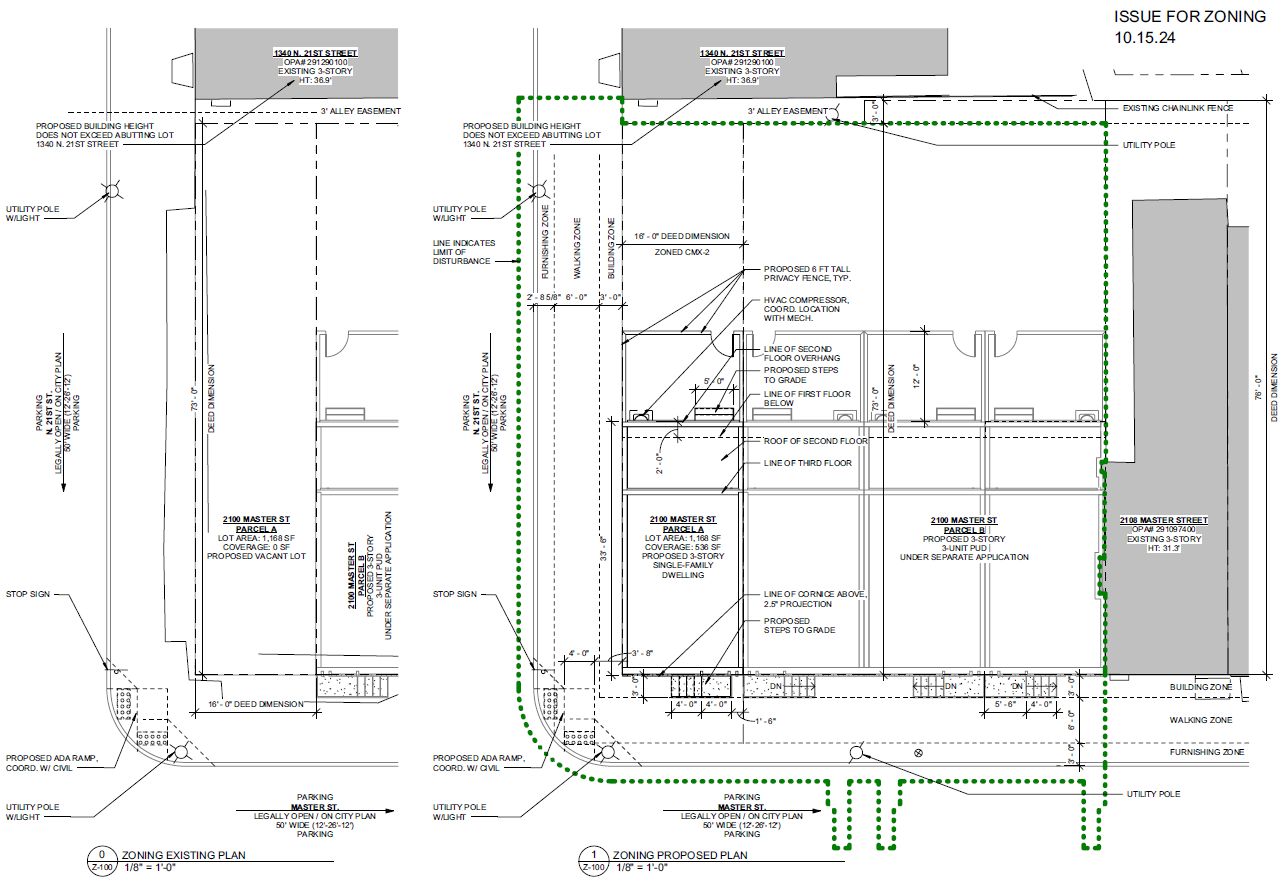 2100 Master Street. Site plan. Credit: Moto Designshop via the City of Philadelphia