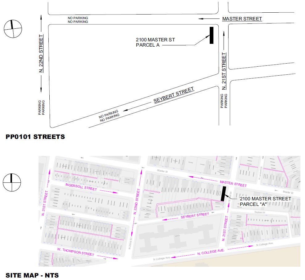 2100 Master Street. Project map. Credit: Moto Designshop via the City of Philadelphia