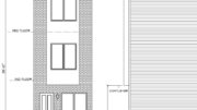 2129 North Orianna Street. Front building elevation. Credit: Here's The Plan, LLC via the City of Philadelphia