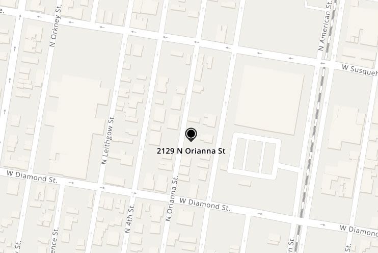 2129 North Orianna Street. Project map. Credit: Here's The Plan, LLC via the City of Philadelphia