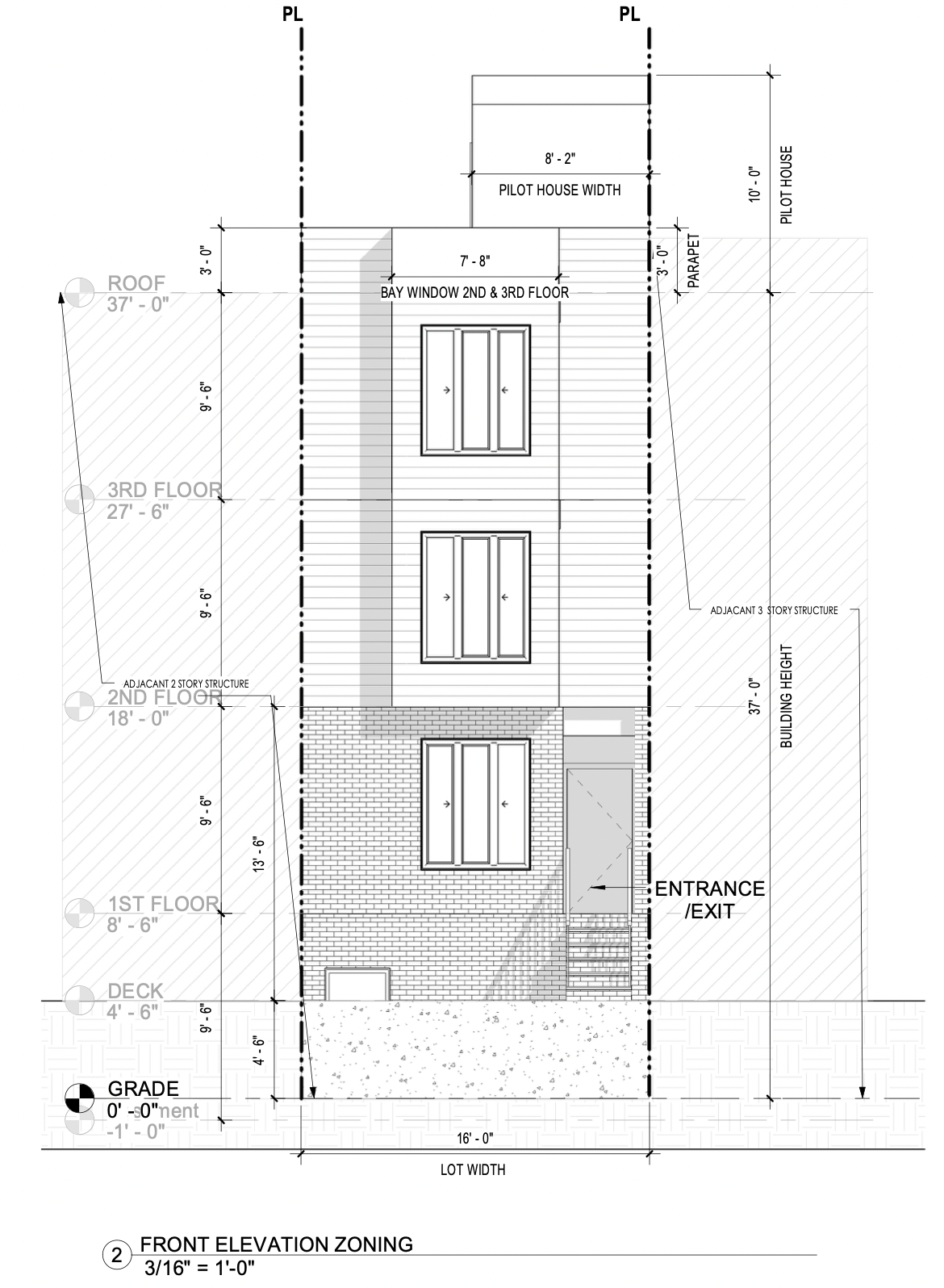 2216 North Franklin Street Front Elevation