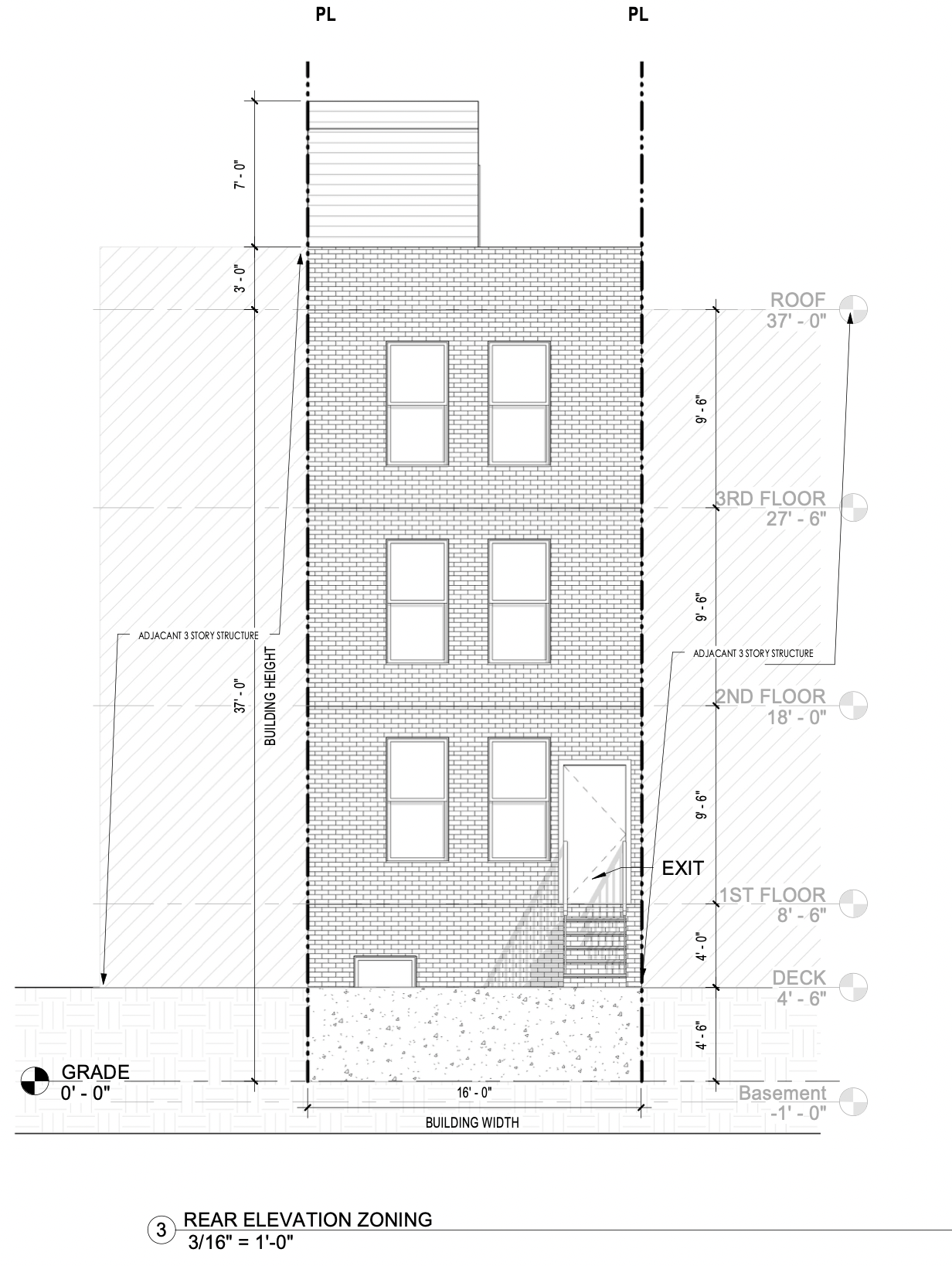 2216 North Franklin Street Rear Elevation