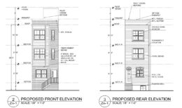 2407 East Dauphin Street, Philadelphia. Proposed building elevations. Credit: David P. McArthur via a zoning permit submitted to the City of Philadelphia.