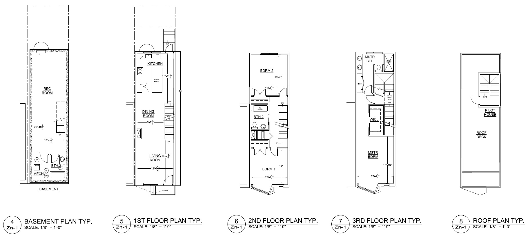 2407 East Dauphin Street, Philadelphia. Proposed floor plans. Credit: David P. McArthur via a zoning permit submitted to the City of Philadelphia.