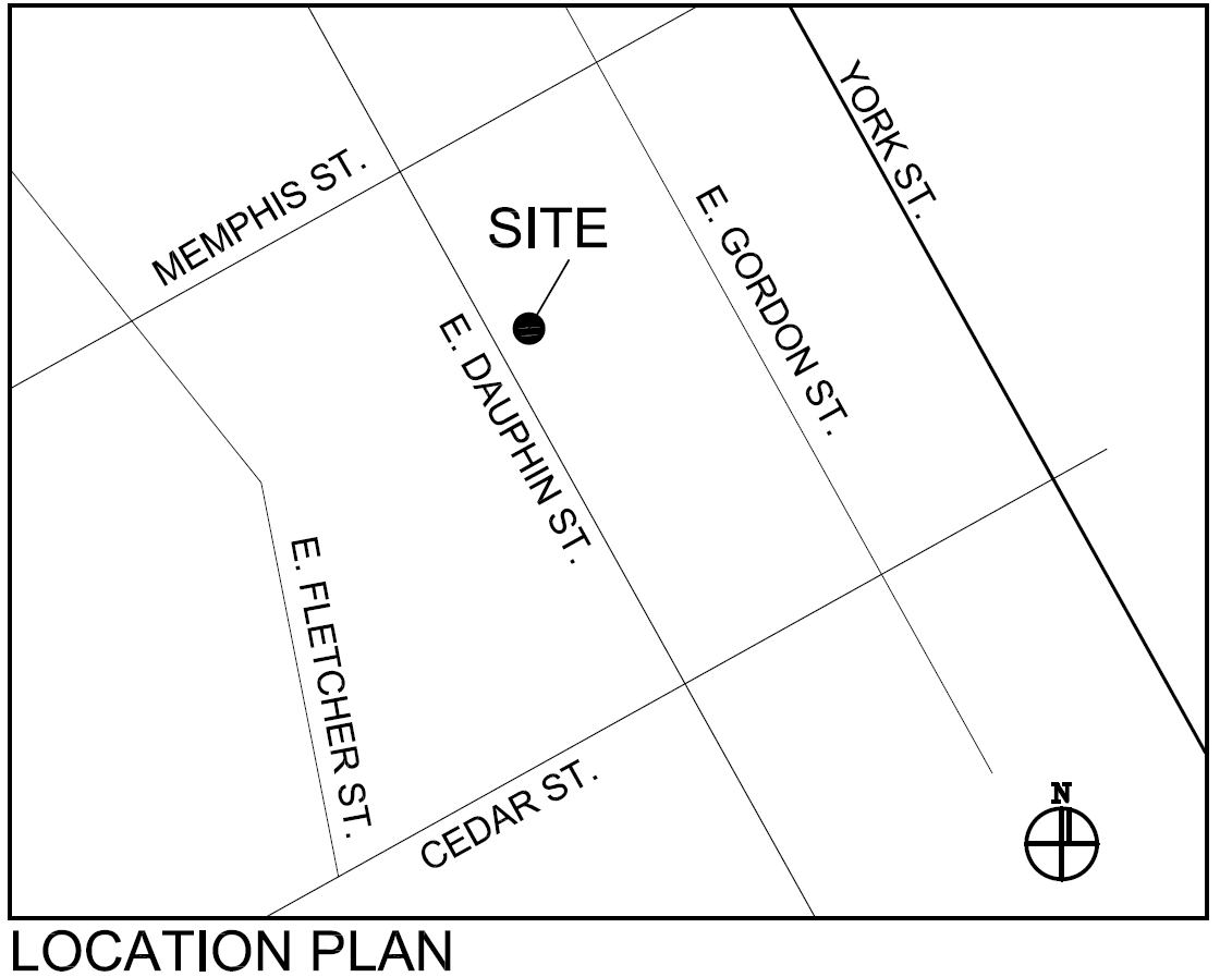2407 East Dauphin Street, Philadelphia. Project map. Credit: David P. McArthur via a zoning permit submitted to the City of Philadelphia.
