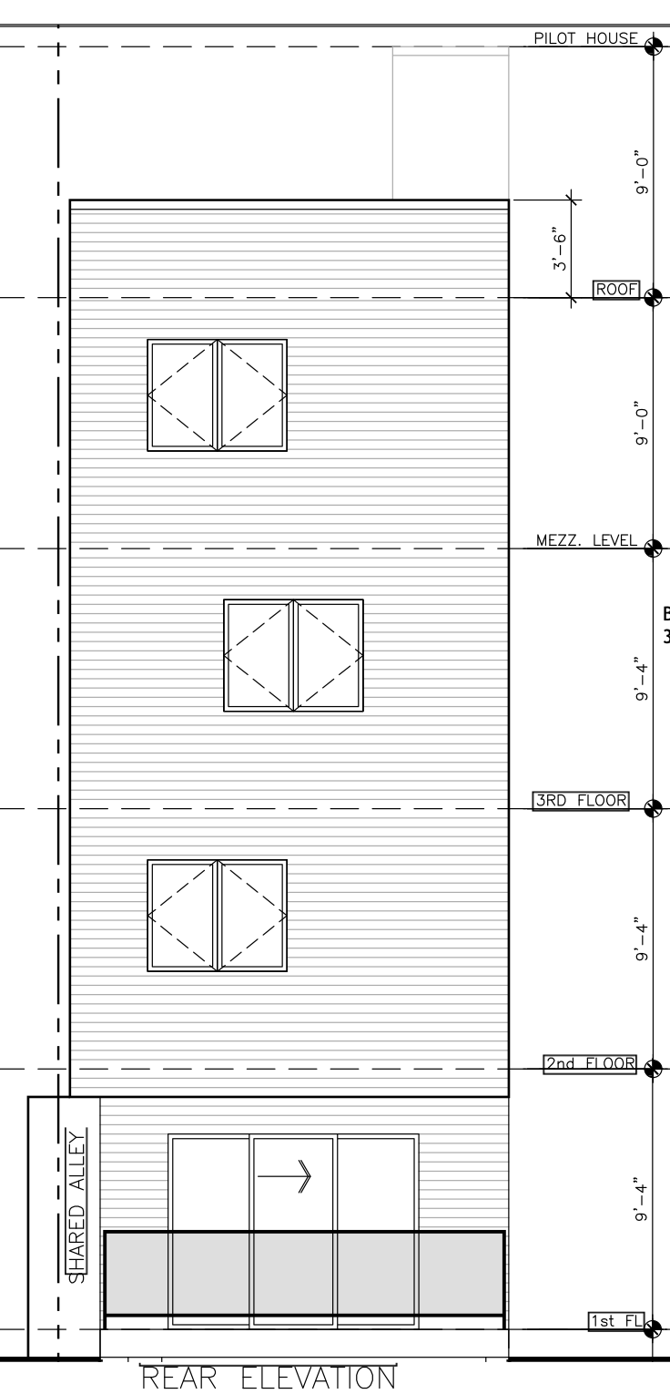 2507 Manton Street Rear Elevation