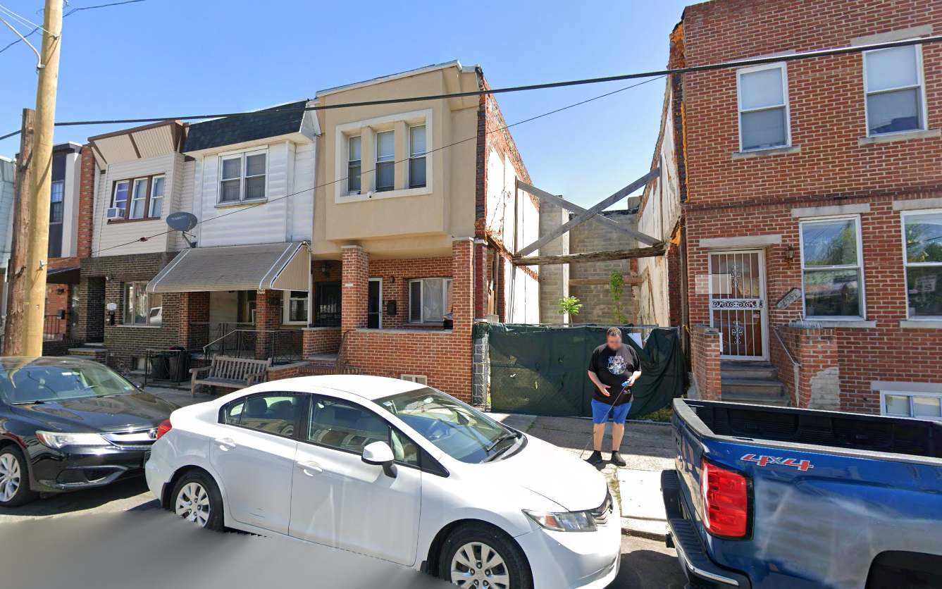 2549 South 3rd Street, Philadelphia. Site conditions prior to redevelopment. Looking north. April 2025. Credit: Google Street View via Google Maps.