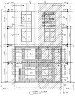 2624 Tilton Street. Building elevations. Credit: Supreme Architects via the City of Philadelphia