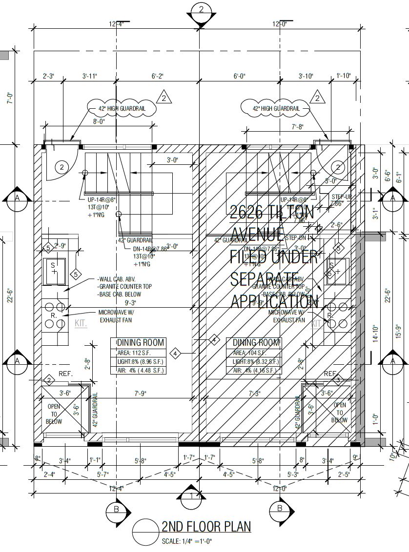 2624 Tilton Street. Floor plan. Credit: Supreme Architects via the City of Philadelphia