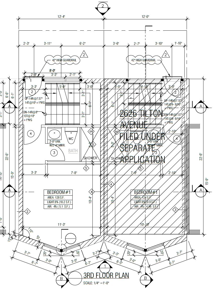 2624 Tilton Street. Floor plan. Credit: Supreme Architects via the City of Philadelphia