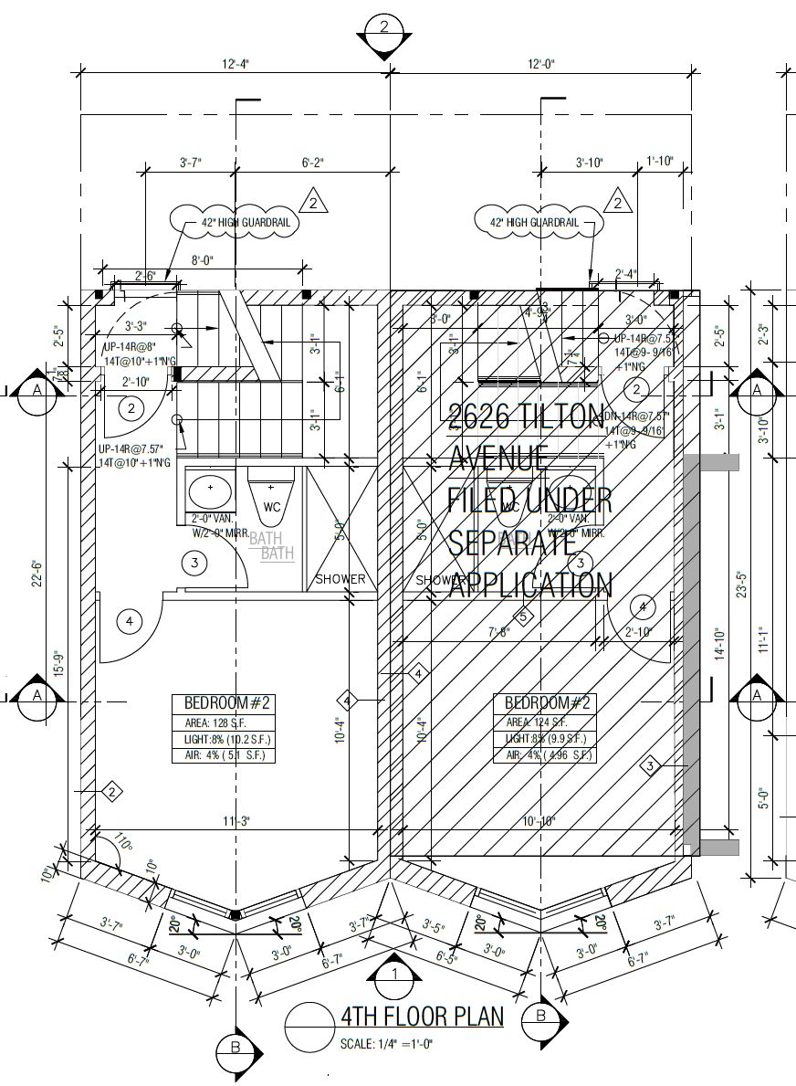 2624 Tilton Street. Floor plan. Credit: Supreme Architects via the City of Philadelphia
