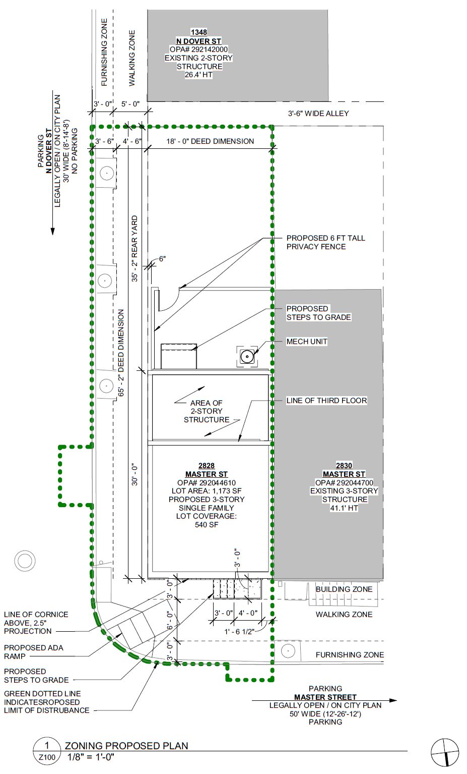 2828 Master Street. Site plan. Credit: Moto Designshop via the City of Philadelphia