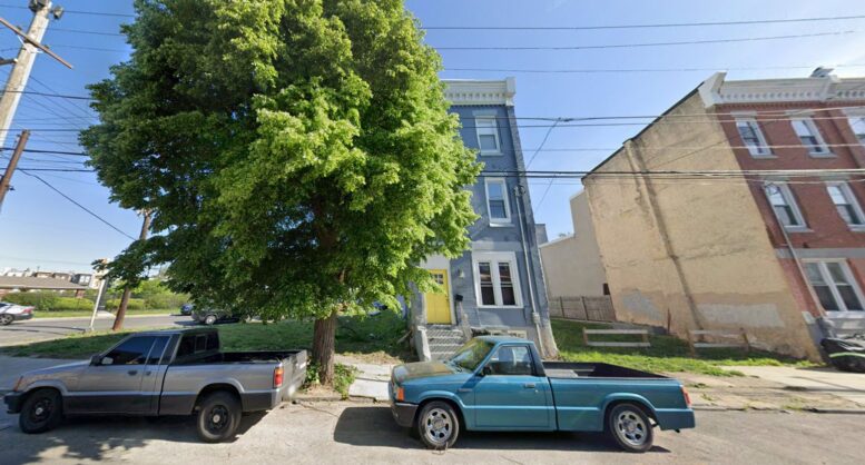 2943 Cecil B. Moore Avenue. Site conditions prior to redevelopment. Looking north. April 2025. Credit: Google Street View via Google Maps