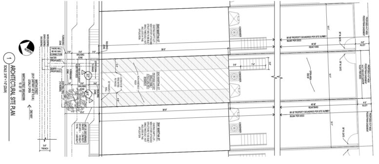 3043 Martha Street. Site plan. Credit: Marshall Sabatini Architecture via the City of Philadelphia
