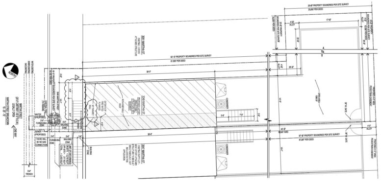 3049 Martha Street. Site plan. Credit: Marshall Sabatini Architecture via the City of Philadelphia