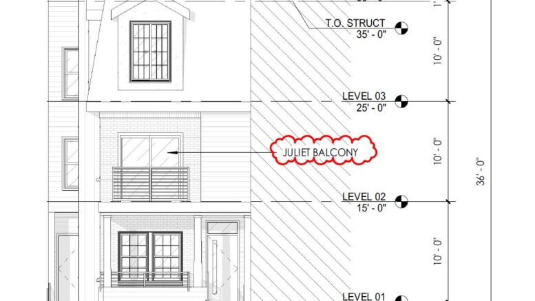 338 North 52nd Street. Building elevation. Credit: Designblendz via the City of Philadelphia