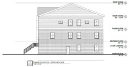 4612 Millett Street, Philadelphia. Proposed building elevation. Credit: JLS Architects via a zoning permit submitted to the City of Philadelphia.