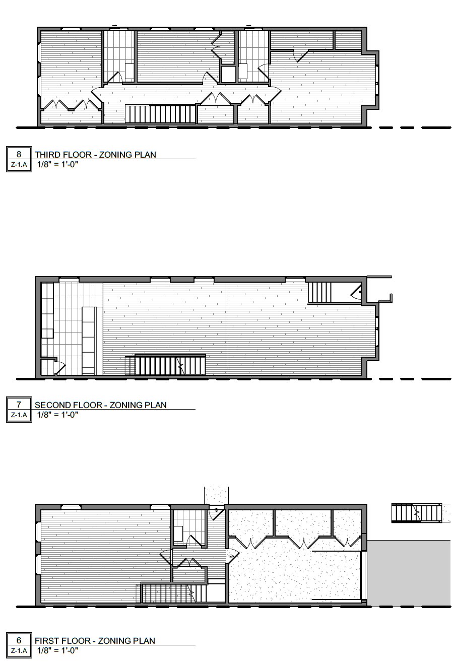 4612 Millett Street, Philadelphia. Proposed floor plans. Credit: JLS Architects via a zoning permit submitted to the City of Philadelphia.