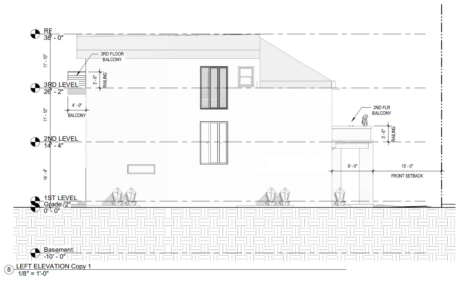9741 Krewstown Road, Philadelphia. Proposed building elevation. Credit: Sanbar Design via a zoning permit submitted to the City of Philadelphia.