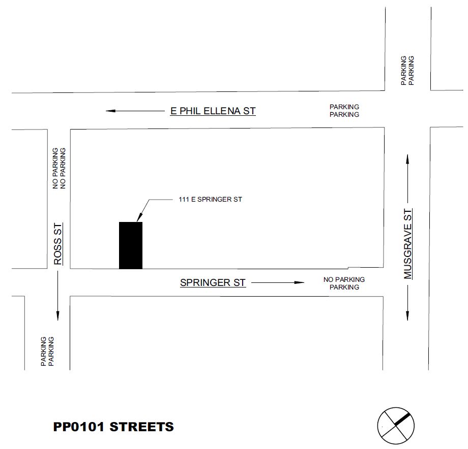 111 East Springer Street. Project map. Credit: Moto Designshop via the City of Philadelphia