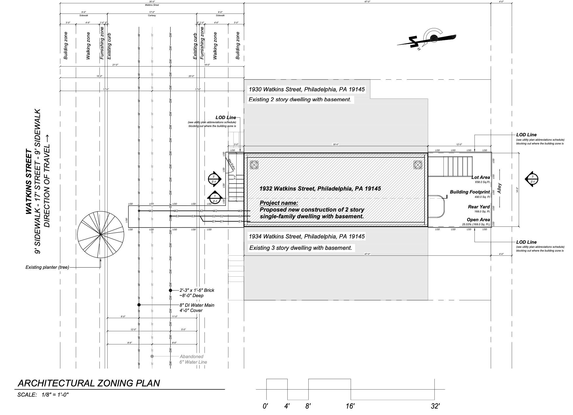 1932 Watkins Street Plan
