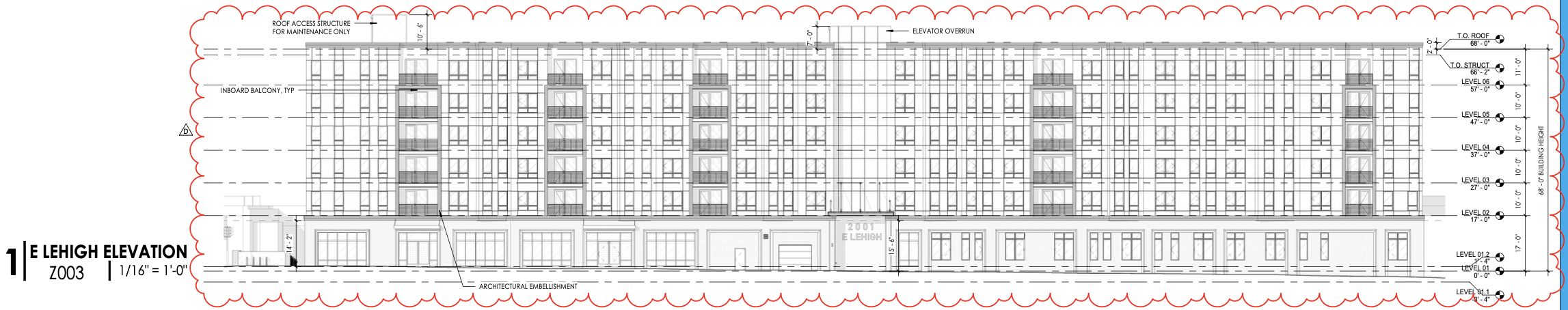 2001 East Lehigh Avenue Elevation