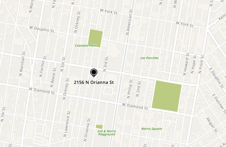 2156 North Orianna Street. Project map. Credit: Here's The Plan, LLC via the City of Philadelphia