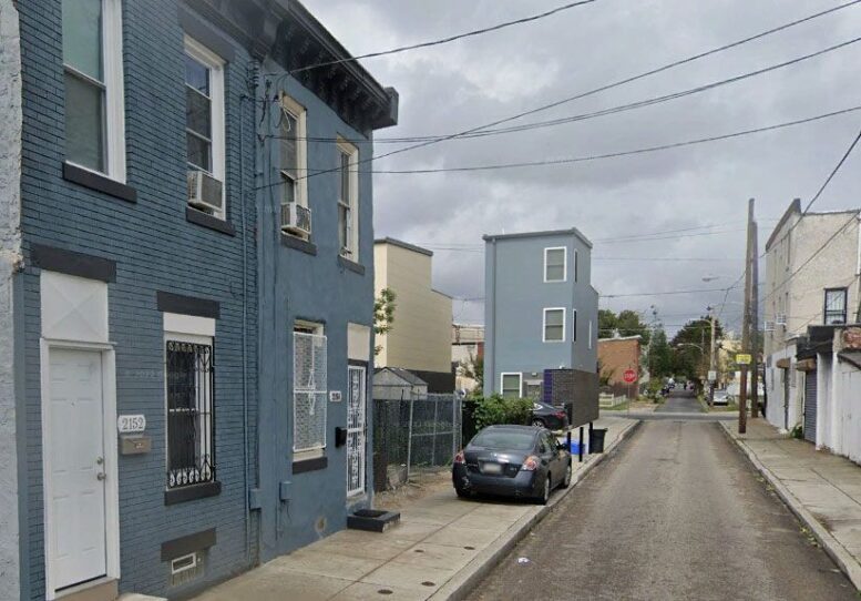 2129 North Orianna Street. Site view prior to redevelopment. Looking north. Credit: Here's The Plan, LLC via the City of Philadelphia