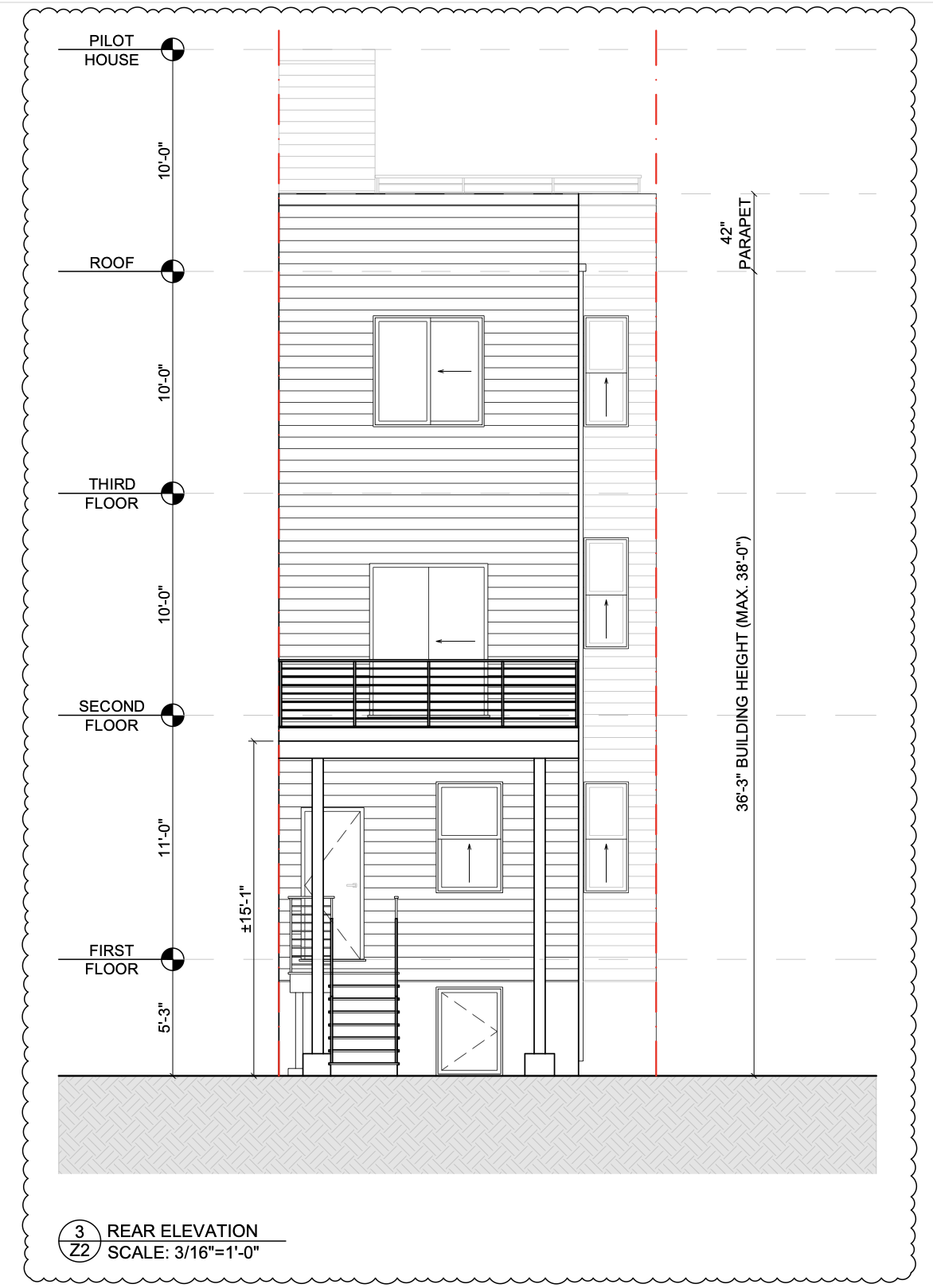 2213 North 7th Street Rear Elevation