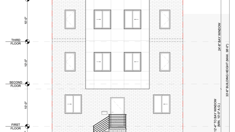 2239-41 North Franklin Street Front Elevation