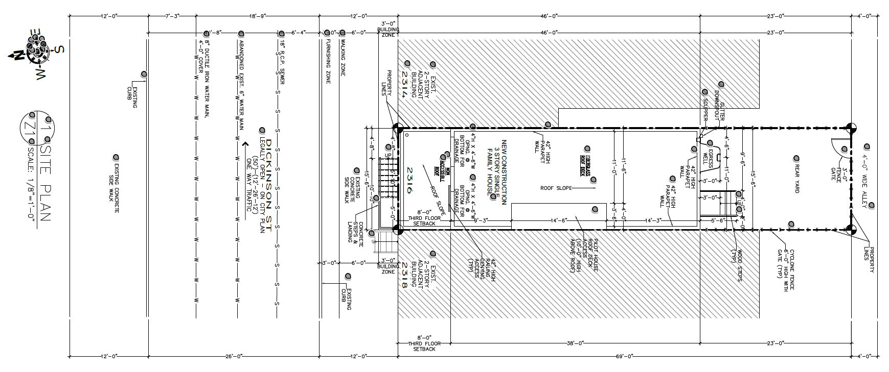 2316 Dickinson Street. Site plan. Credit: Philly Plans via the City of Philadelphia