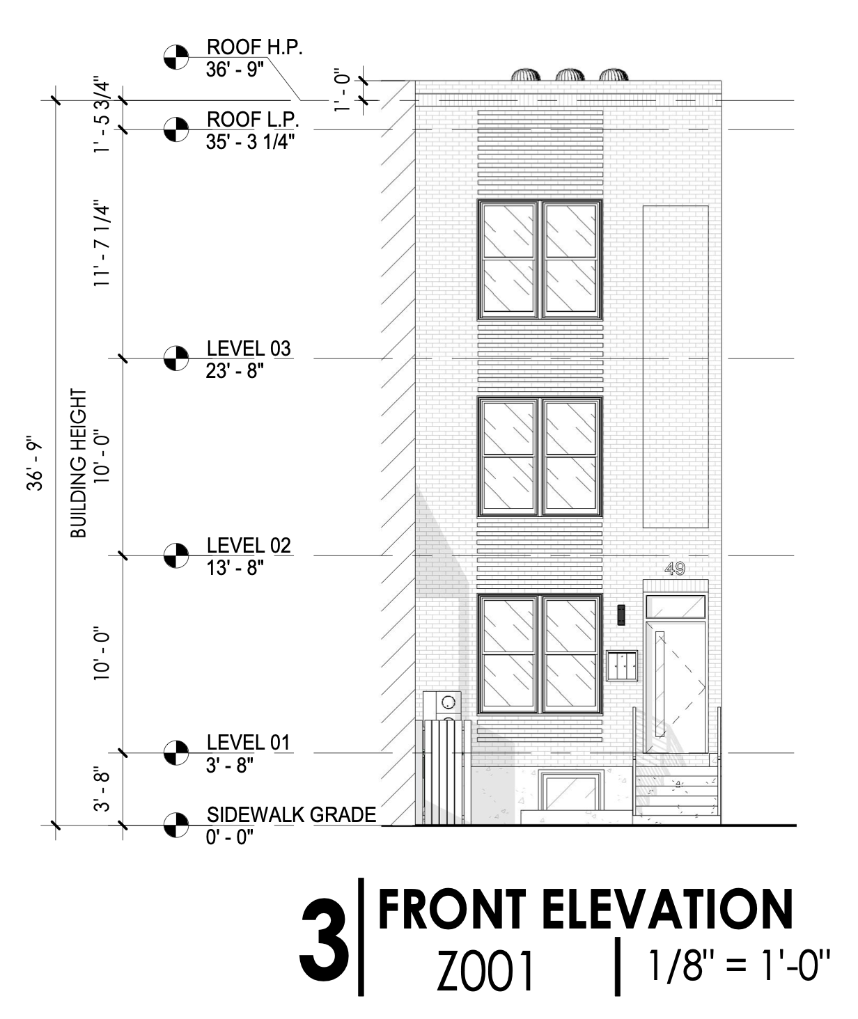 49 North Paxon Street Front Elevation