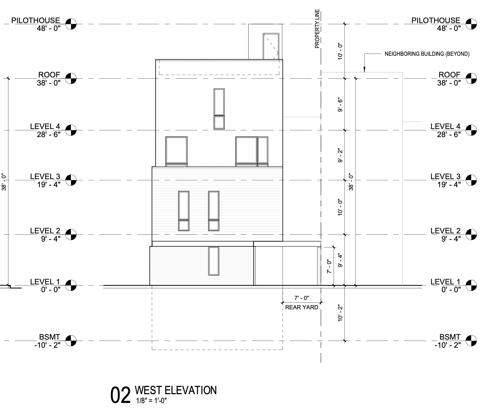 504-06 Carpenter Street West Elevation