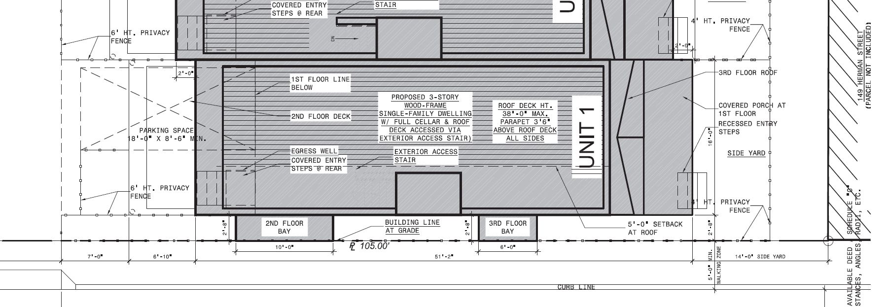 6115 Osceola Street, Unit 01. Site plan. Credit: KJO Architecture via the City of Philadelphia