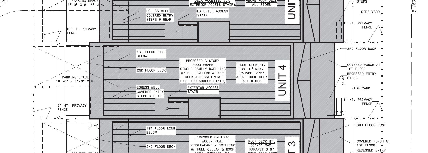 6115 Osceola Street, Unit 04. Site plan. Credit: KJO Architecture via the City of Philadelphia