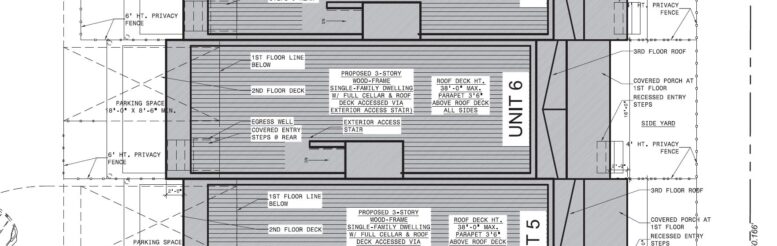 6115 Osceola Street, Unit 06. Site plan. Credit: KJO Architecture via the City of Philadelphia