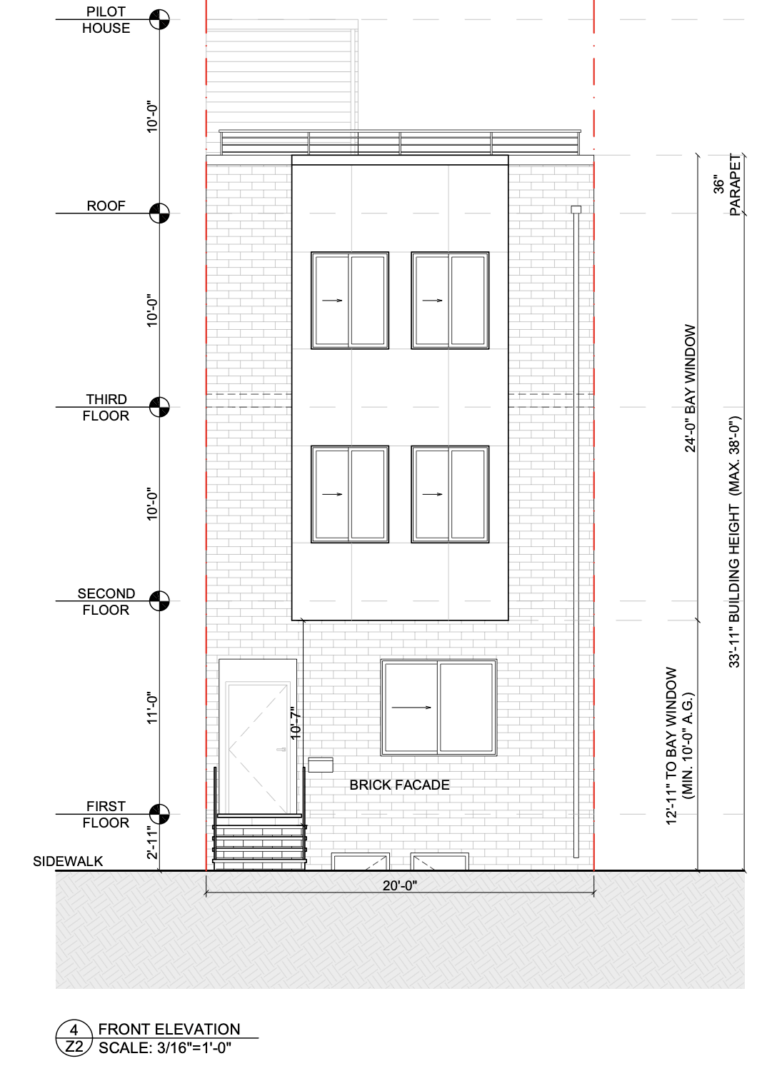 861 North 40th Street Front Elevation