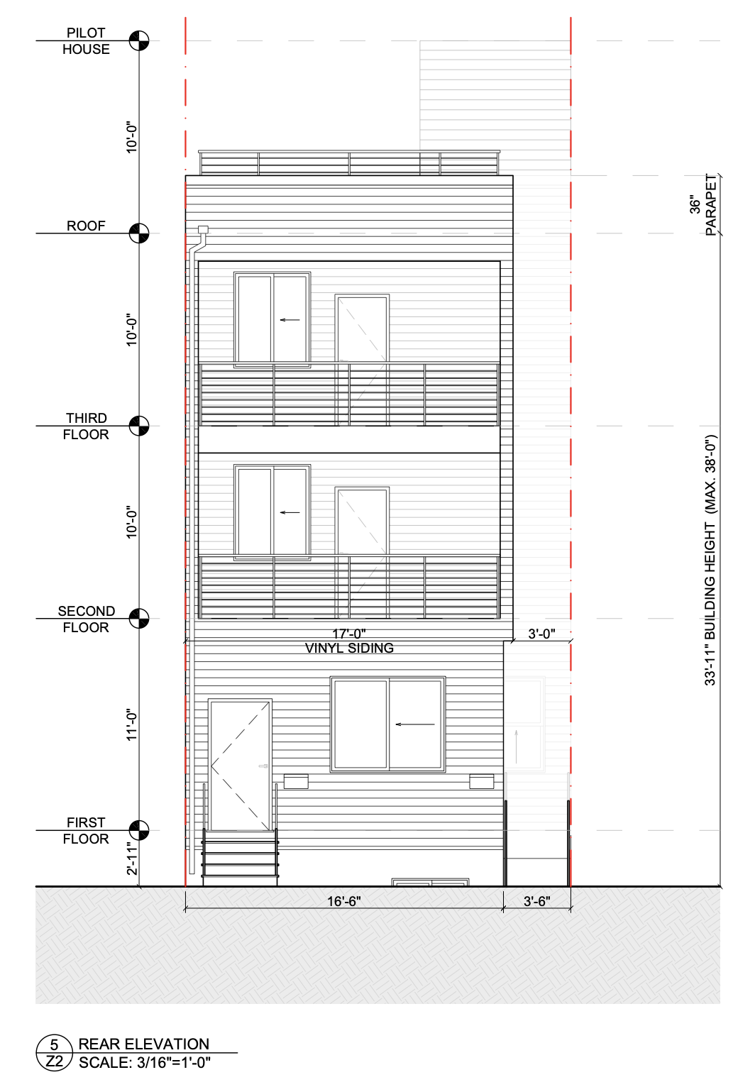861 North 40th Street Rear Elevation