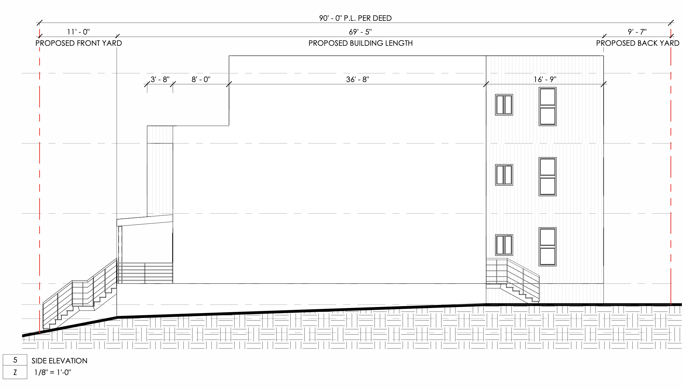 1009 North 45th Street Side Elevation