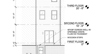 1337 South Bouvier Street East Elevation