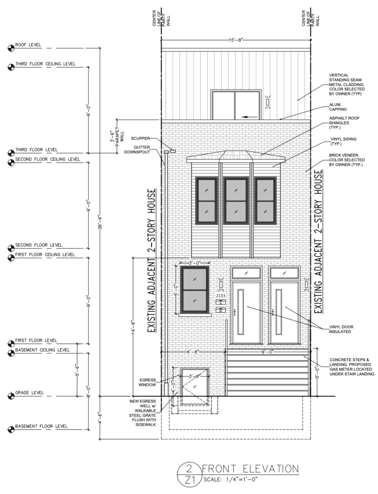 2133 Mifflin Street Front Elevation