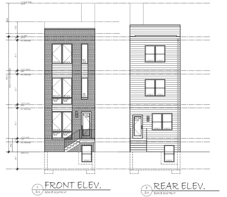2554 North 12th Street. Proposed building elevations. Credit: KCA Design Associates via the Planning Department of the City of Philadelphia