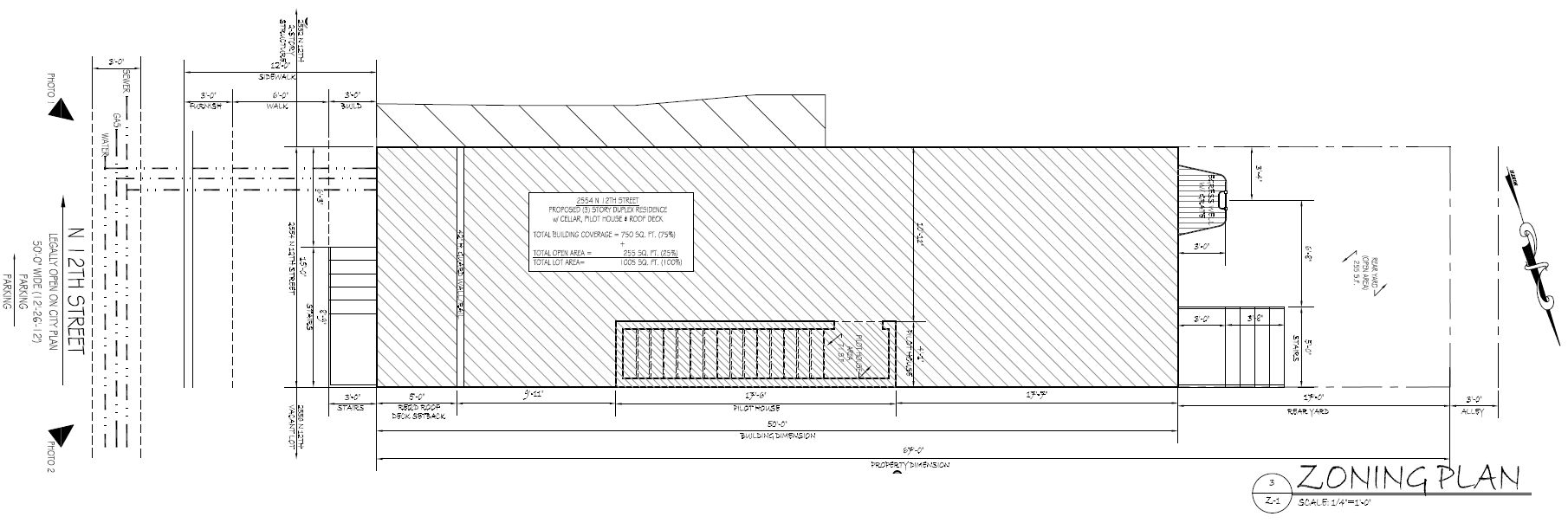 2554 North 12th Street. Site plan. Credit: KCA Design Associates via the Planning Department of the City of Philadelphia