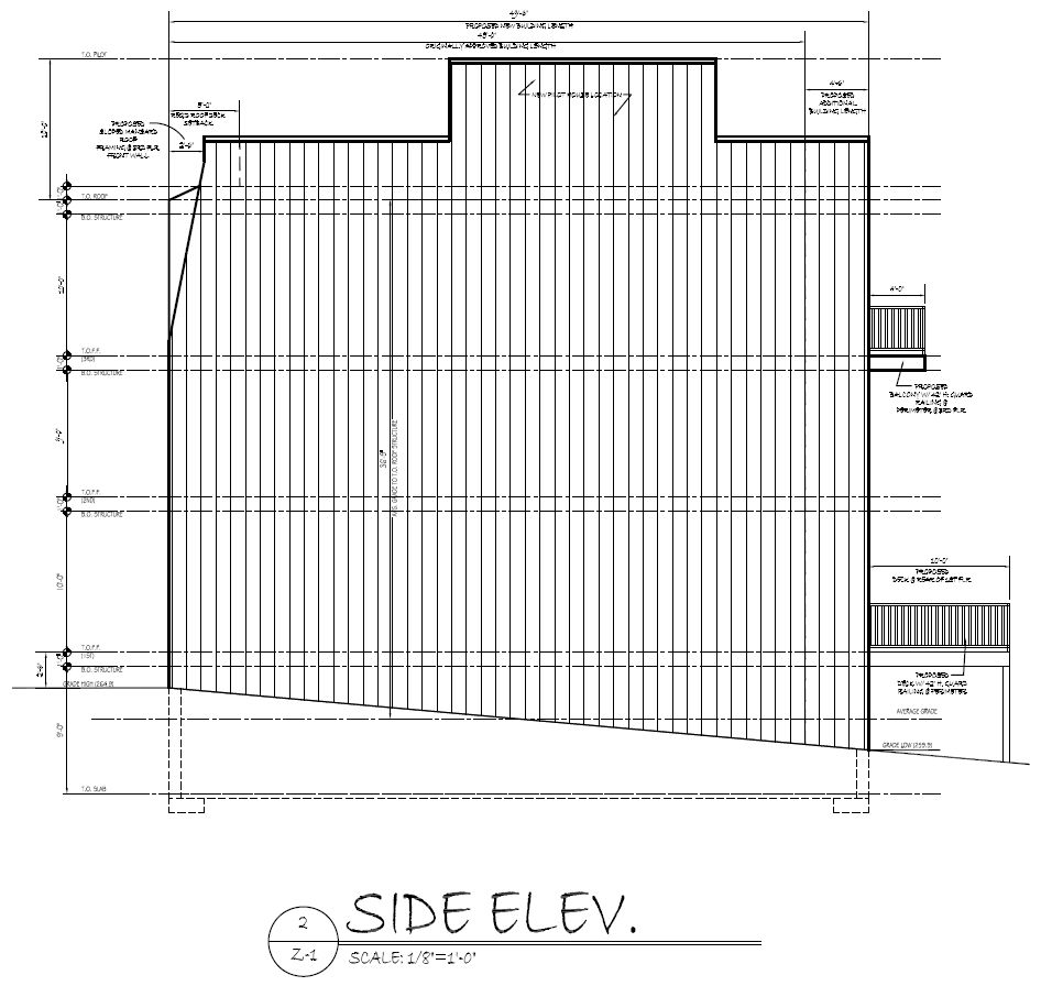 275 Delmar Street, Philadelphia. Side building elevation. Credit: Harman Deutsch Ohler Architecture via the Planning Department of the City of Philadelphia