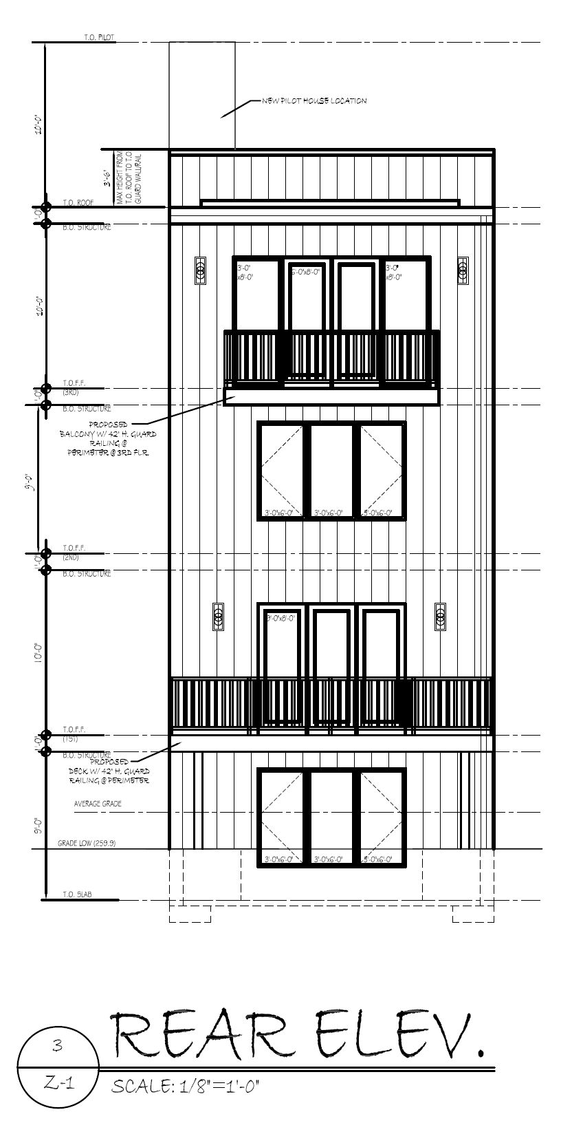 275 Delmar Street, Philadelphia. Rear building elevation. Credit: Harman Deutsch Ohler Architecture via the Planning Department of the City of Philadelphia